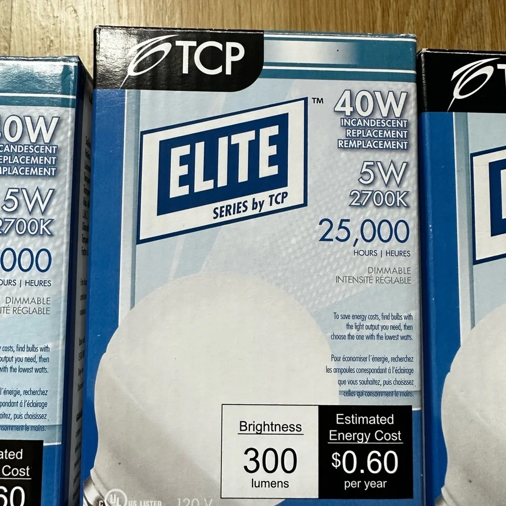3 LED TCP dimmable lamps 40W 5W 300 lumens 25000 hours - Picture 2 of 2